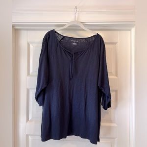 Talbots Navy Knit Top 2X Women’s Plus